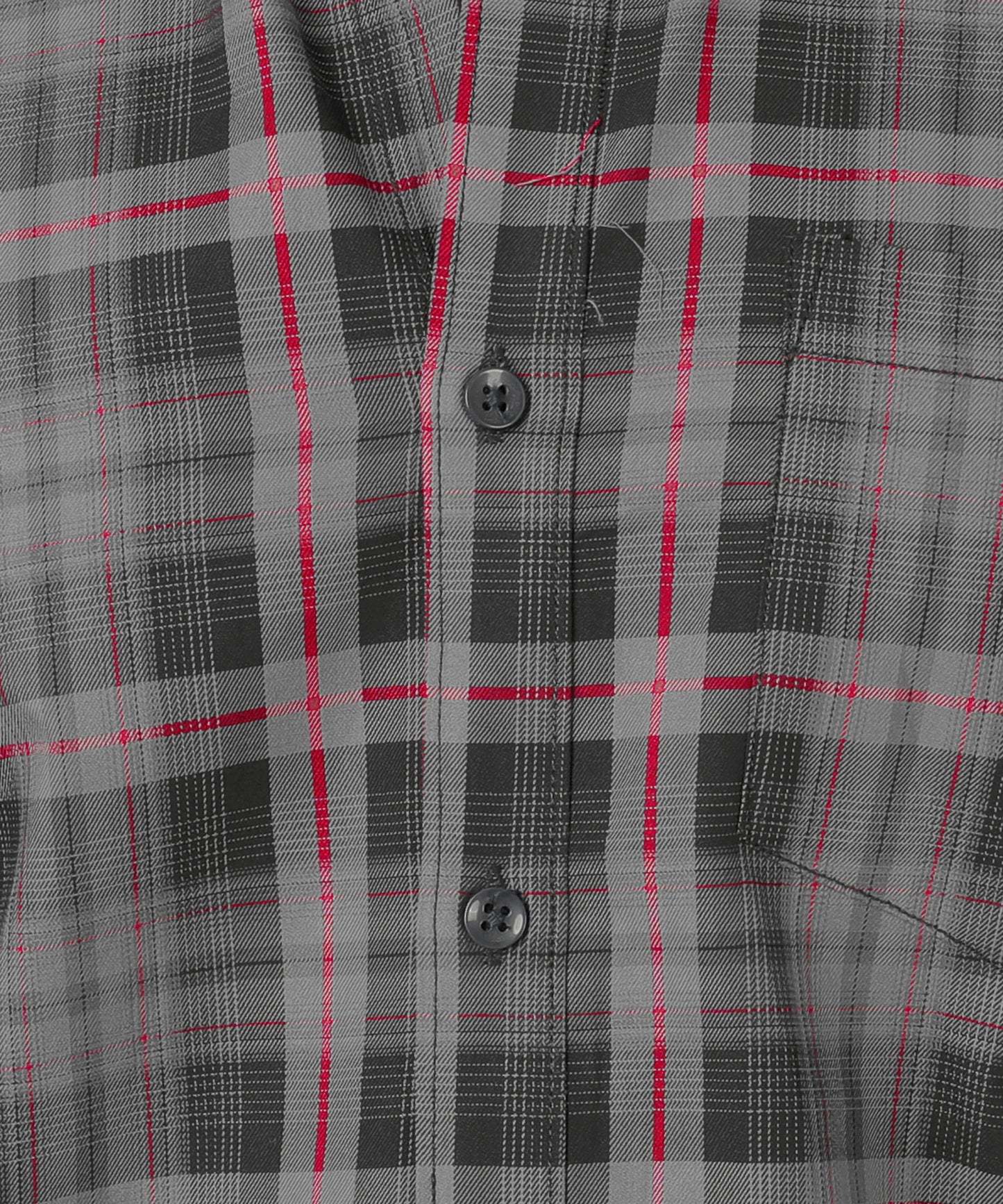 5thanfold Men's Casual Pure Cotton Full Sleeve Checkered Grey Slim Fit Shirt