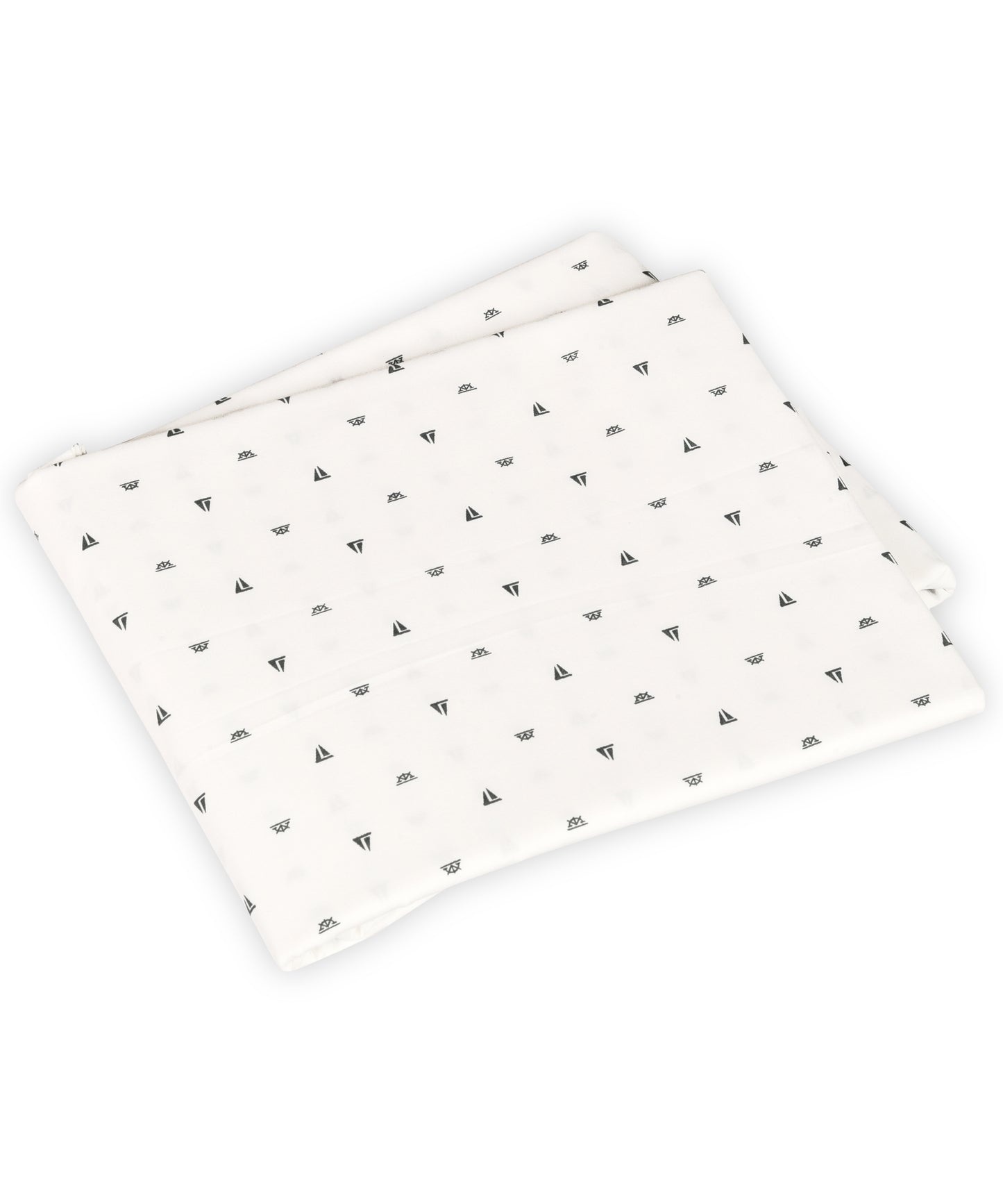 Pure Cotton White Graphical Printed Poplin Shirting Fabric