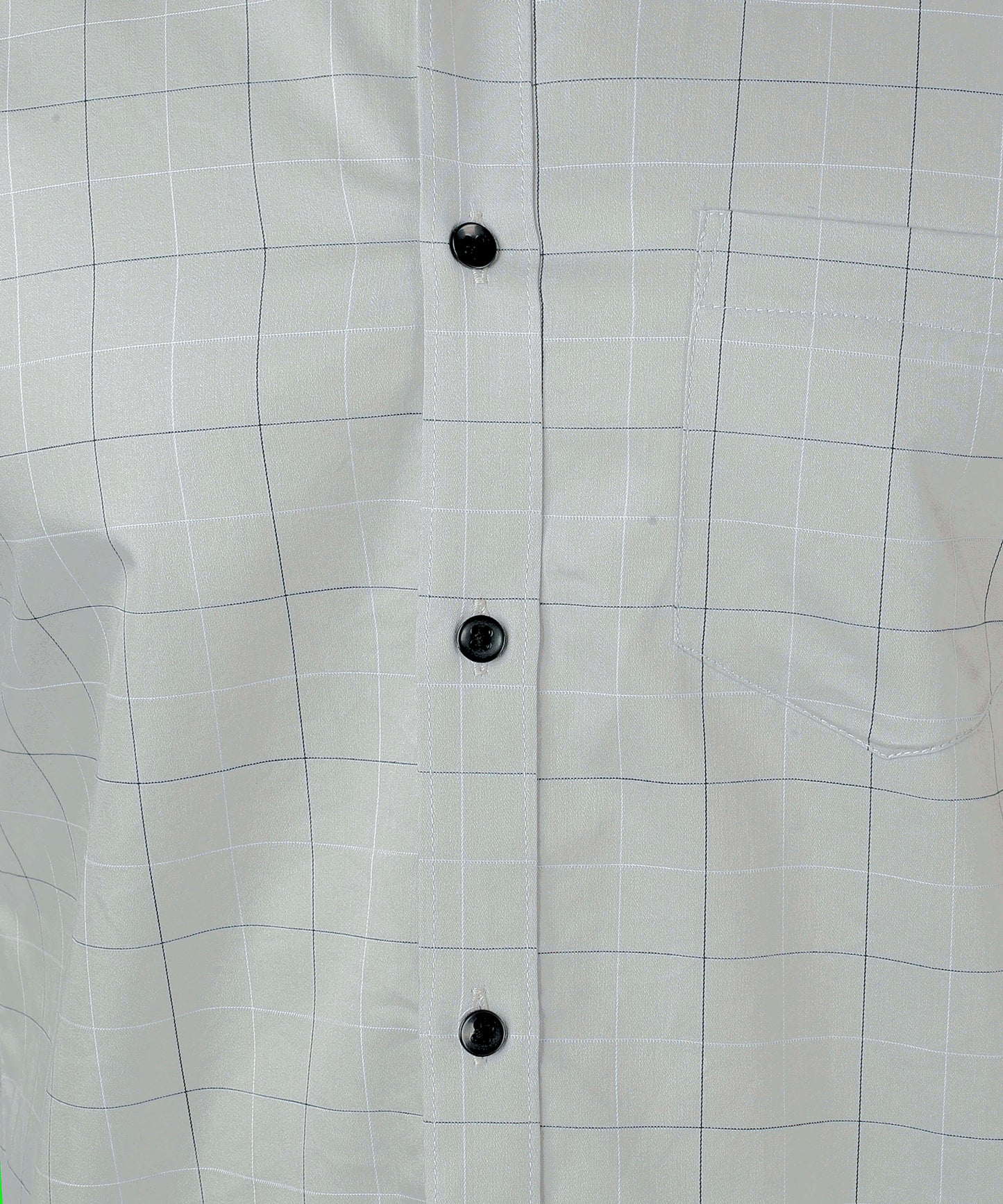 5thanfold Men's Casual Pure Cotton Full Sleeve Checkered Grey Slim Fit Shirt