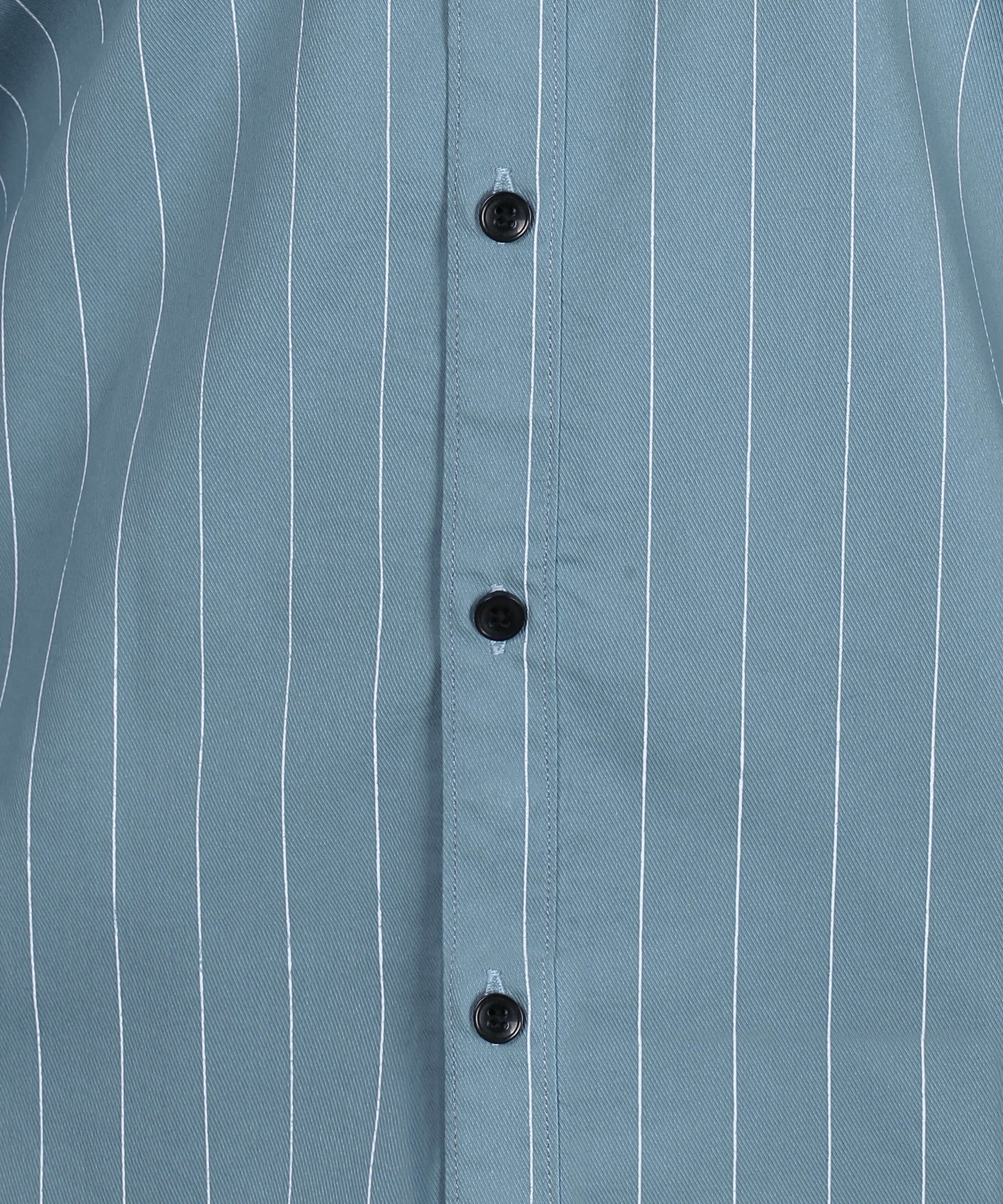 5thanfold Men's Casual Pure Cotton Full Sleeve Striped Sky Blue Slim Fit Shirt