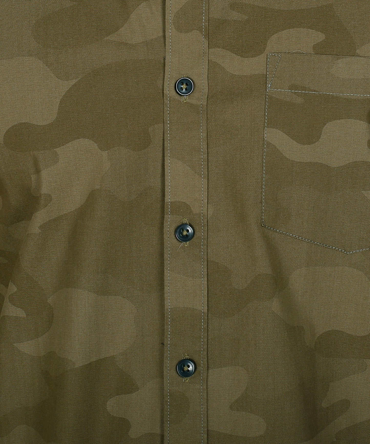 5thanfold Men's Casual Pure Cotton Full Sleeve Printed Khaki Slim Fit Shirt