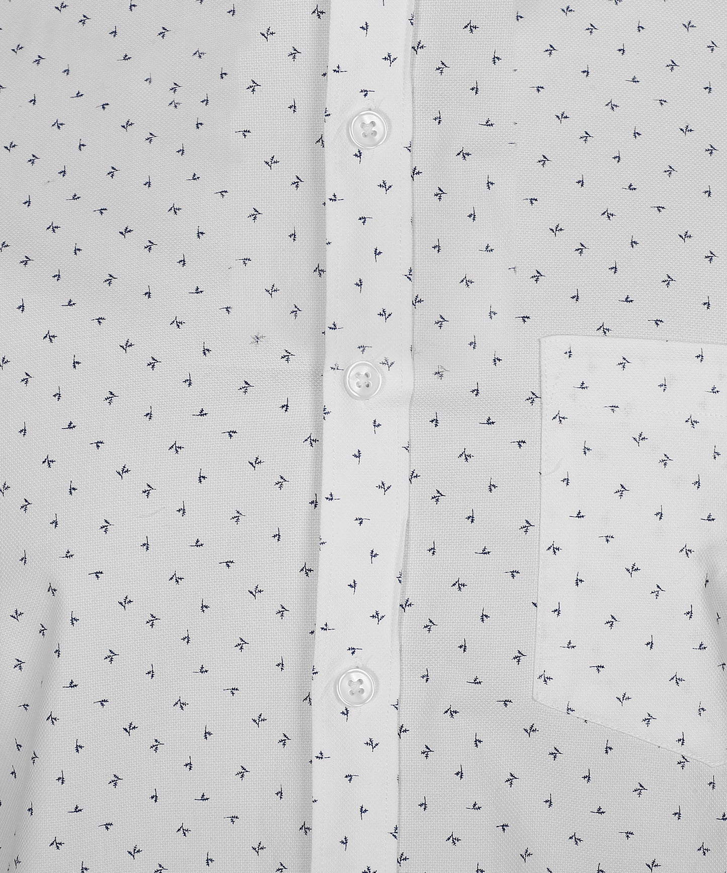 5thanfold Men's Casual Pure Cotton Full Sleeve Printed White Slim Fit Shirt