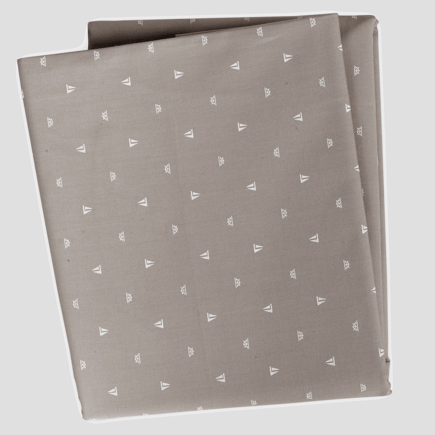 Pure Cotton Grey Graphical Printed Poplin Shirting Fabric
