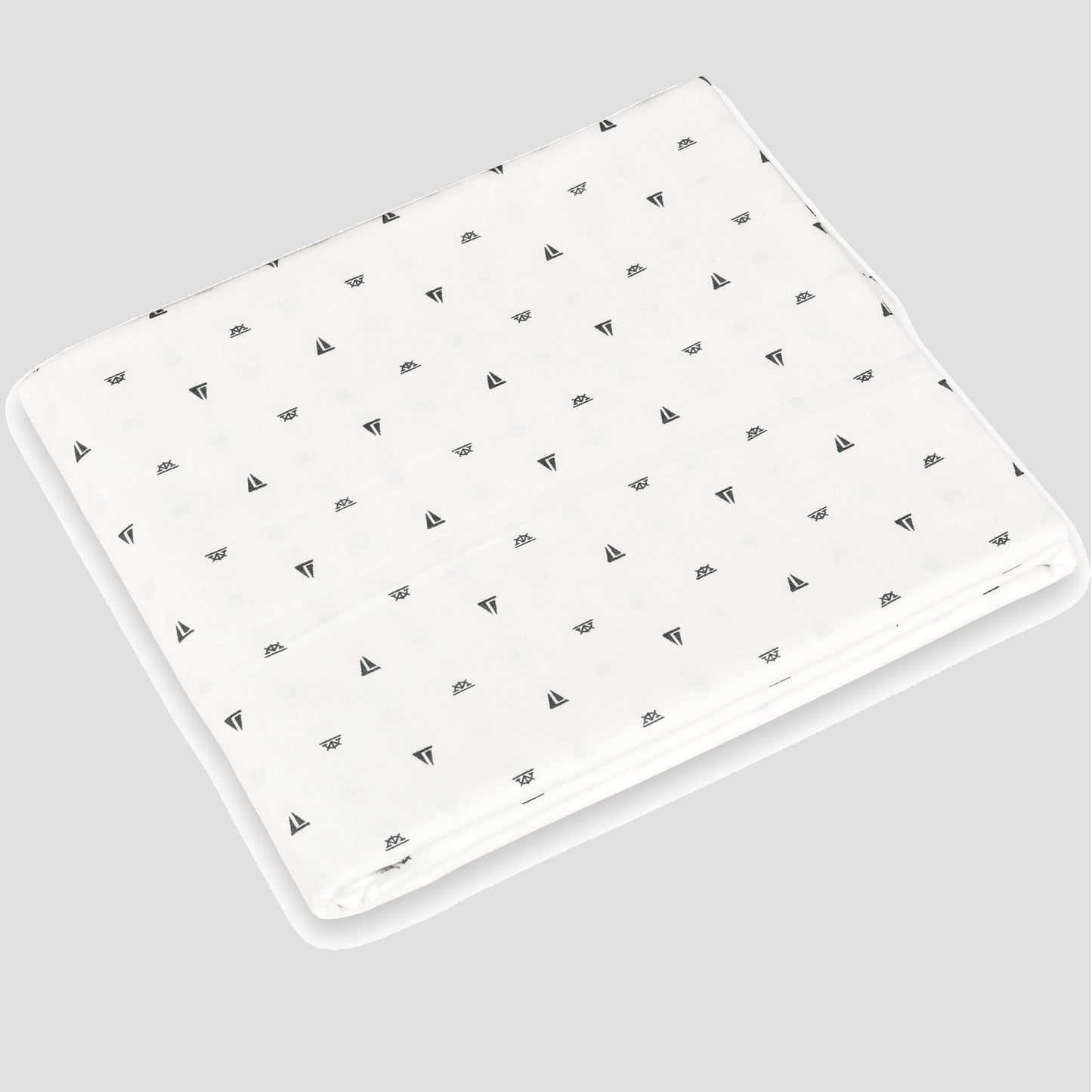 Pure Cotton White Graphical Printed Poplin Shirting Fabric