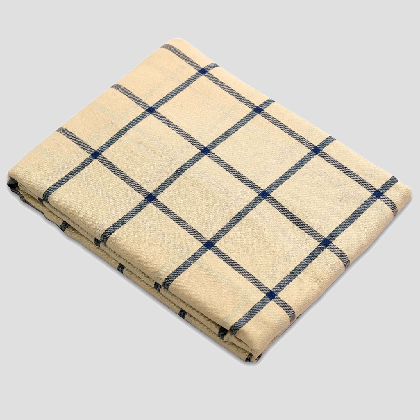 Pure Cotton Yarn Dyed Premium Quality Checkered Poplin Shirting Fabric