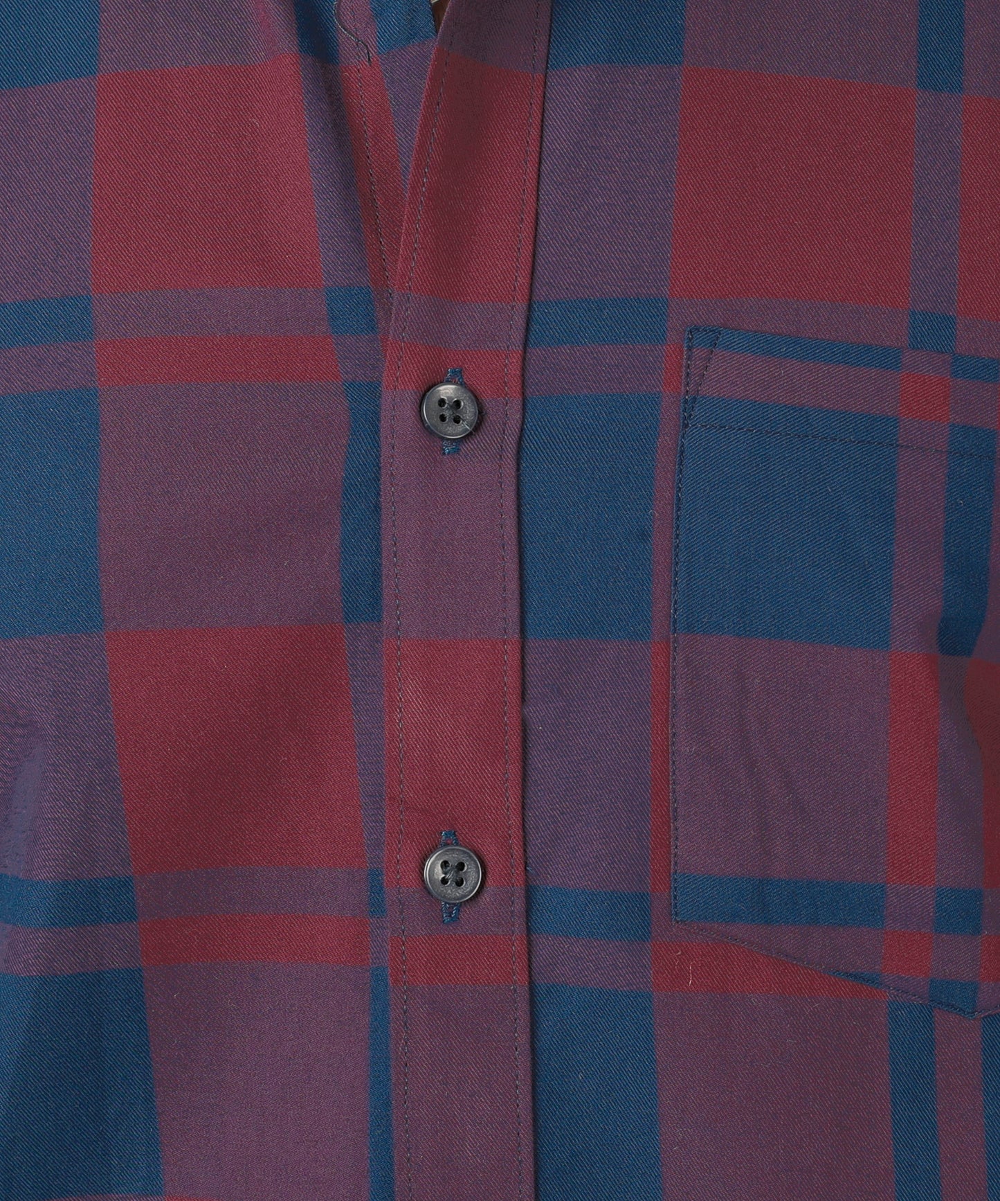 5thanfold Men's Formal Pure Cotton Full Sleeve Checkered Red Slim Fit Shirt