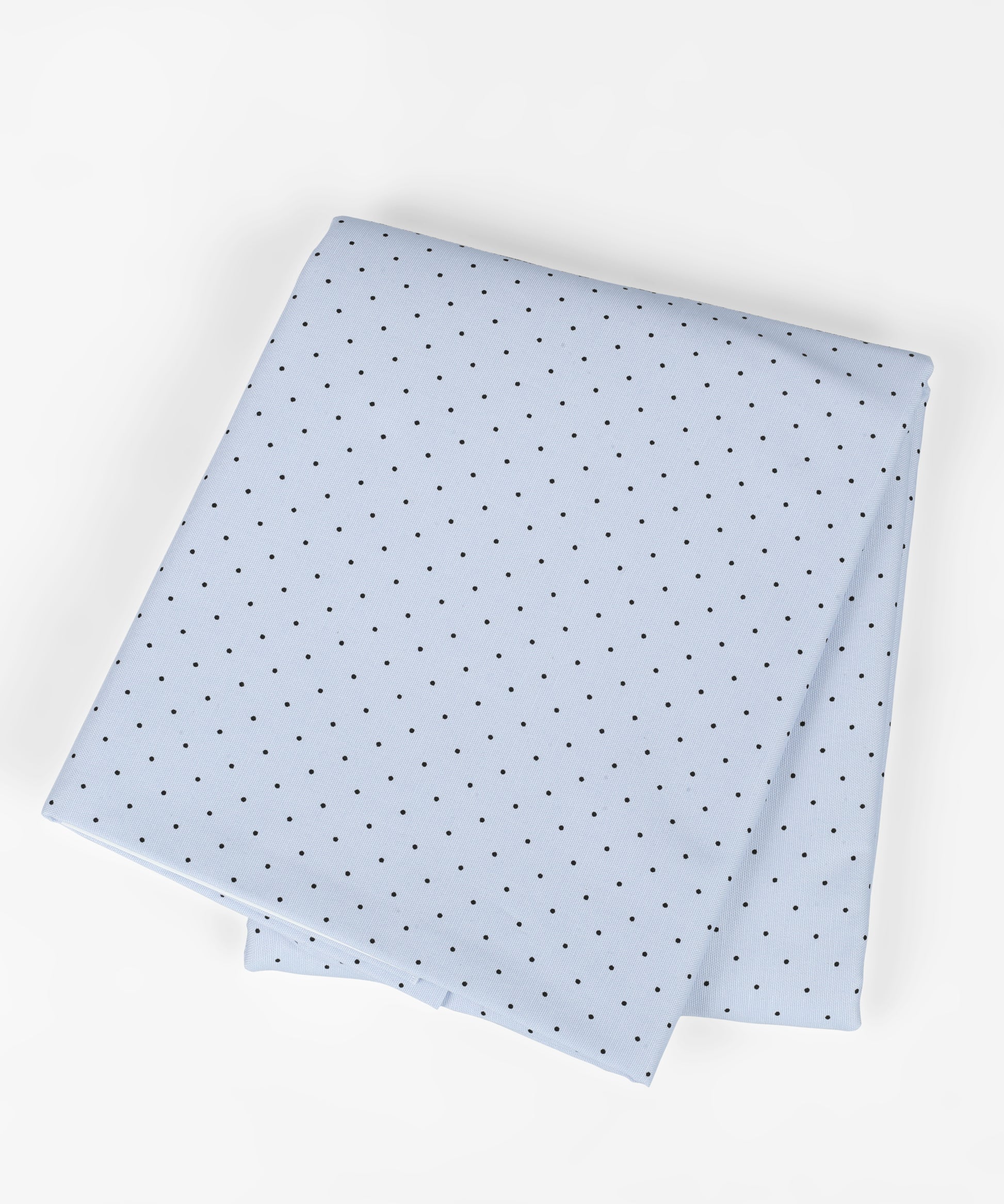 Polka Printed strechable Skyblue unstitched mill made pure cotton full width one shirt piece