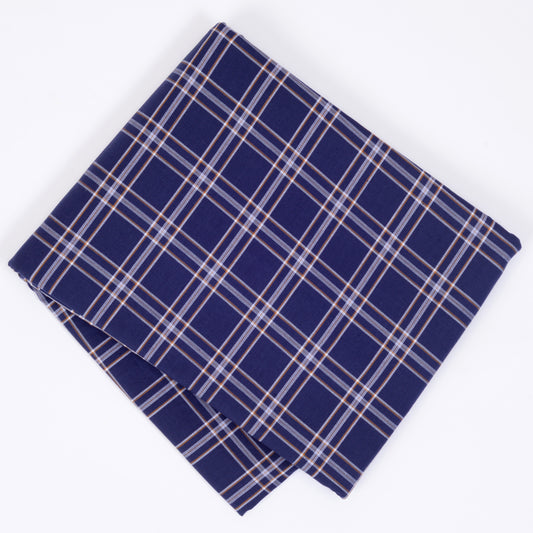 5thAnfold Pure Cotton Checkred Shirting Fabric (For 1 Shirt)