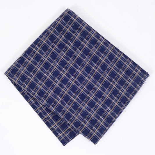 5thAnfold Pure Cotton Checkred Shirting Fabric (For 1 Shirt)