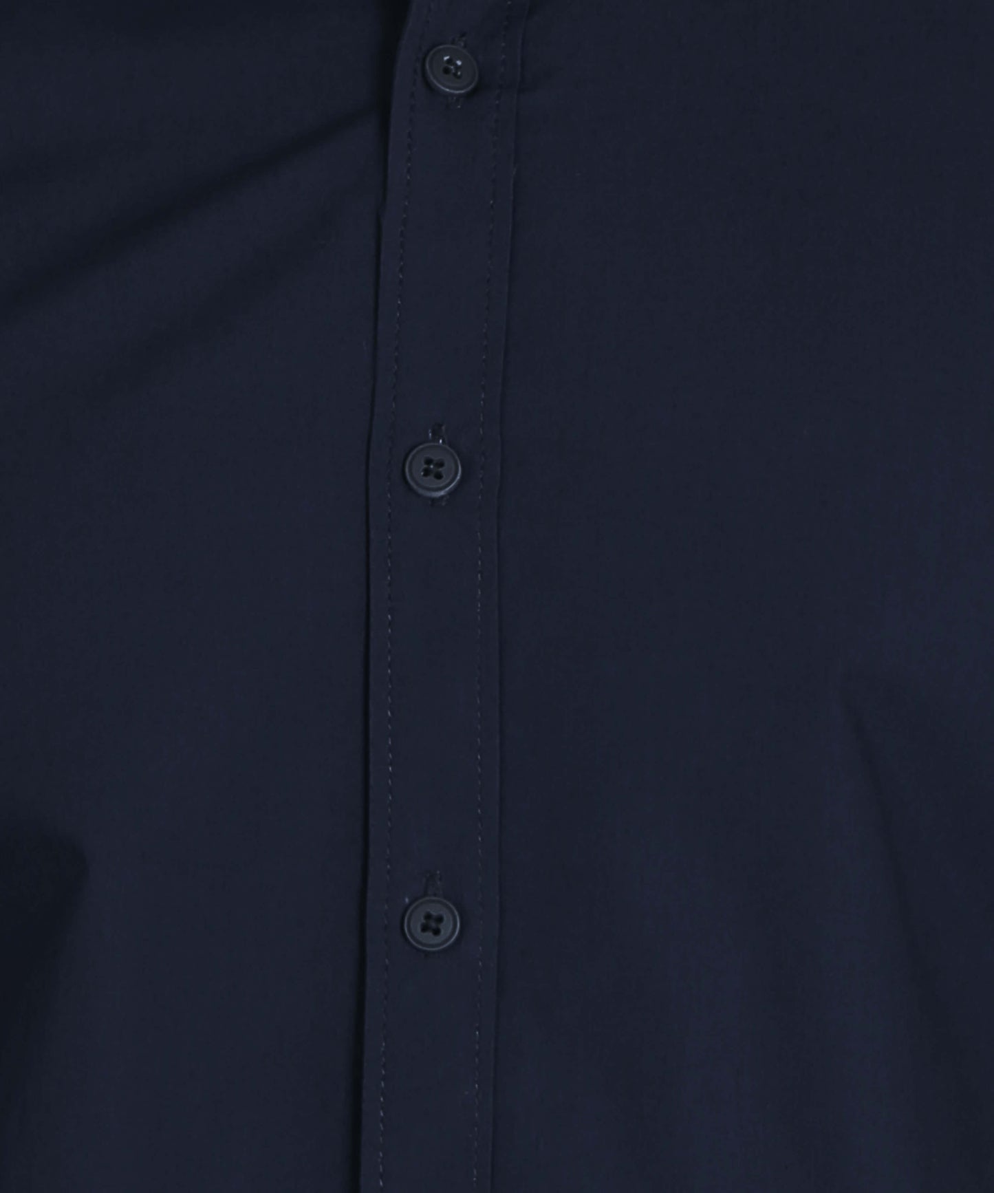 5thanfold Men's Casual Blue Full Sleeve Pure Cotton Mandarin Collar Shirt (No Pocket)