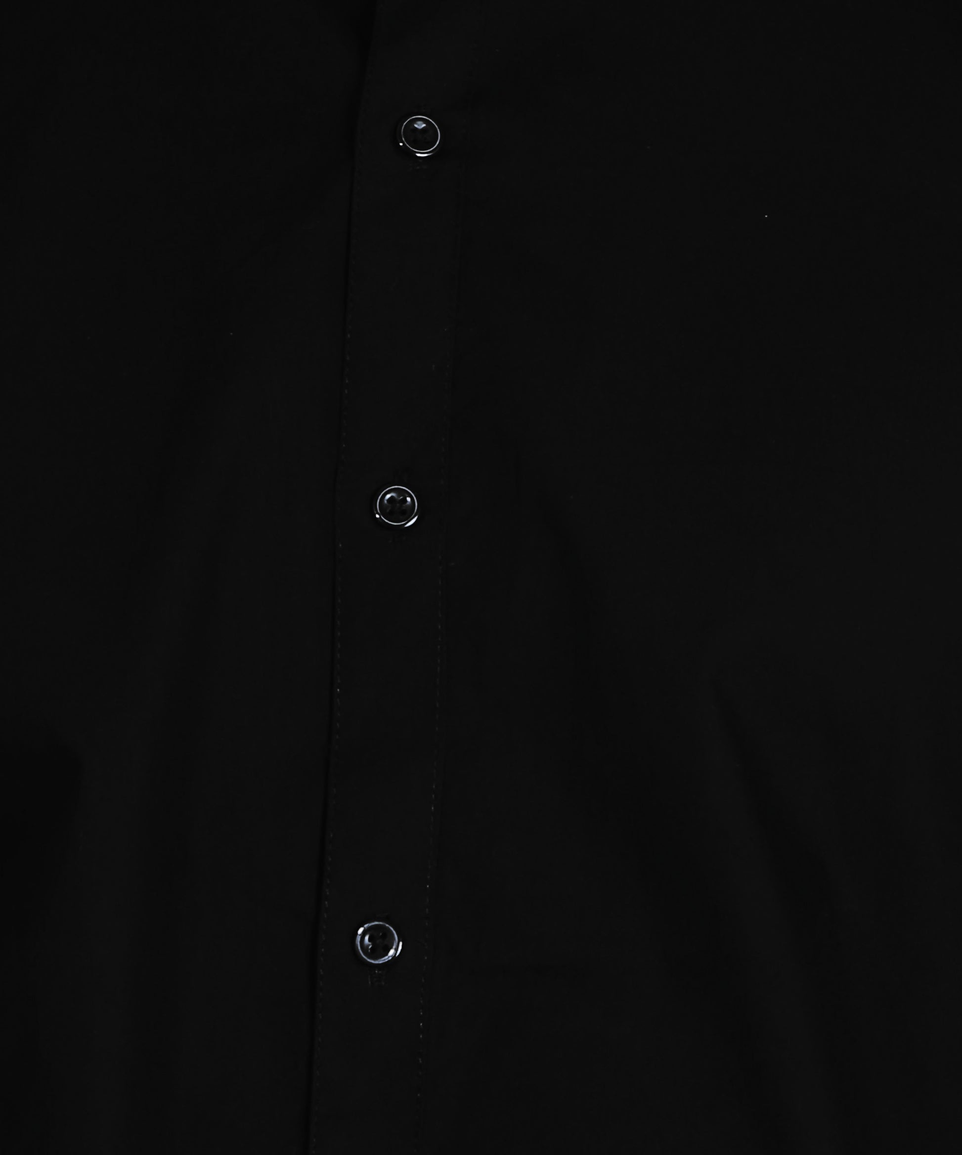 5thanfold Men's Formal Black Full Sleeve Pure Cotton Mandarin Collar Shirt (No Pocket)