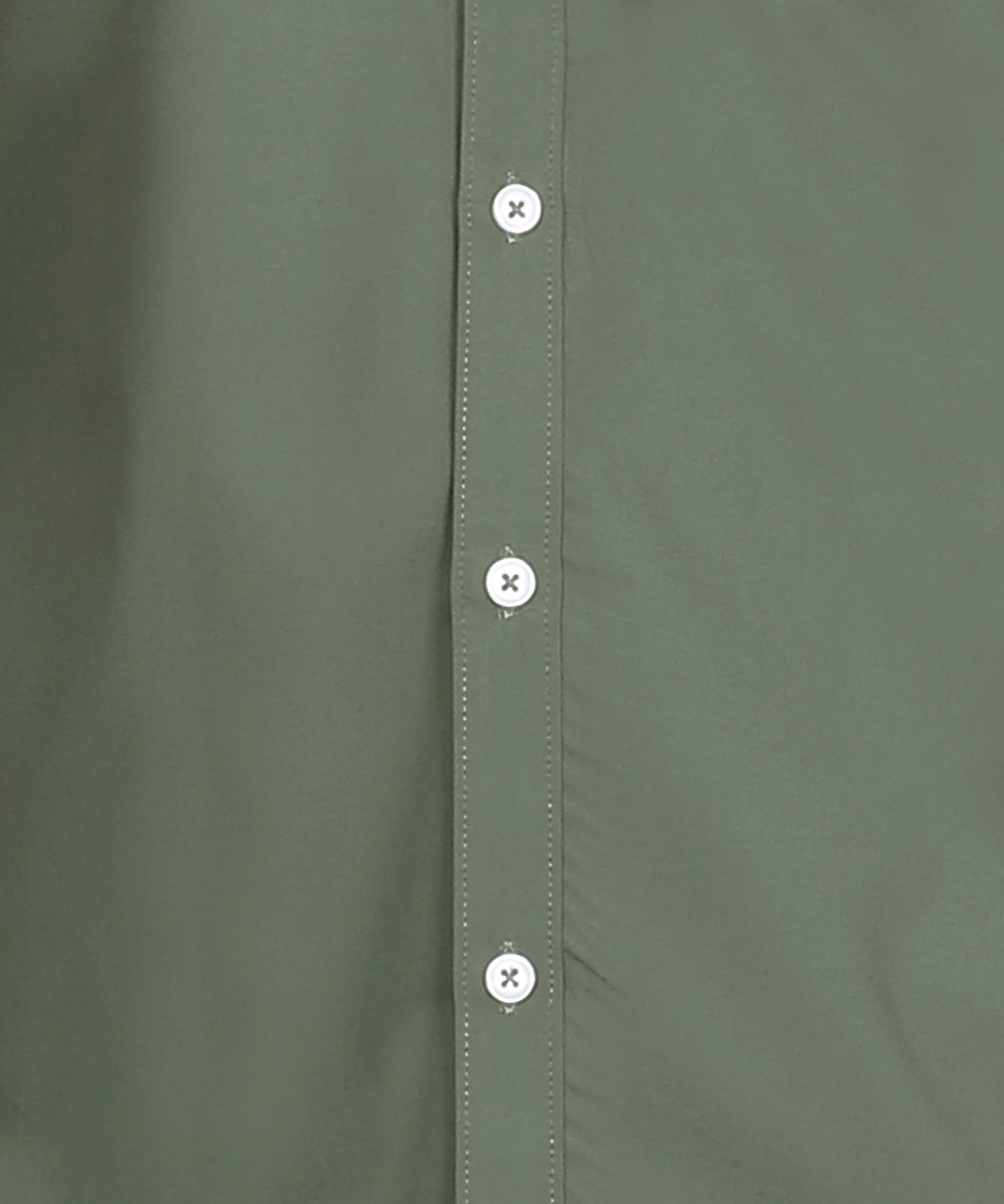 5thanfold Men's Formal Rusty Green Full Sleeve Pure Cotton Mandarin Collar Shirt (No Pocket)