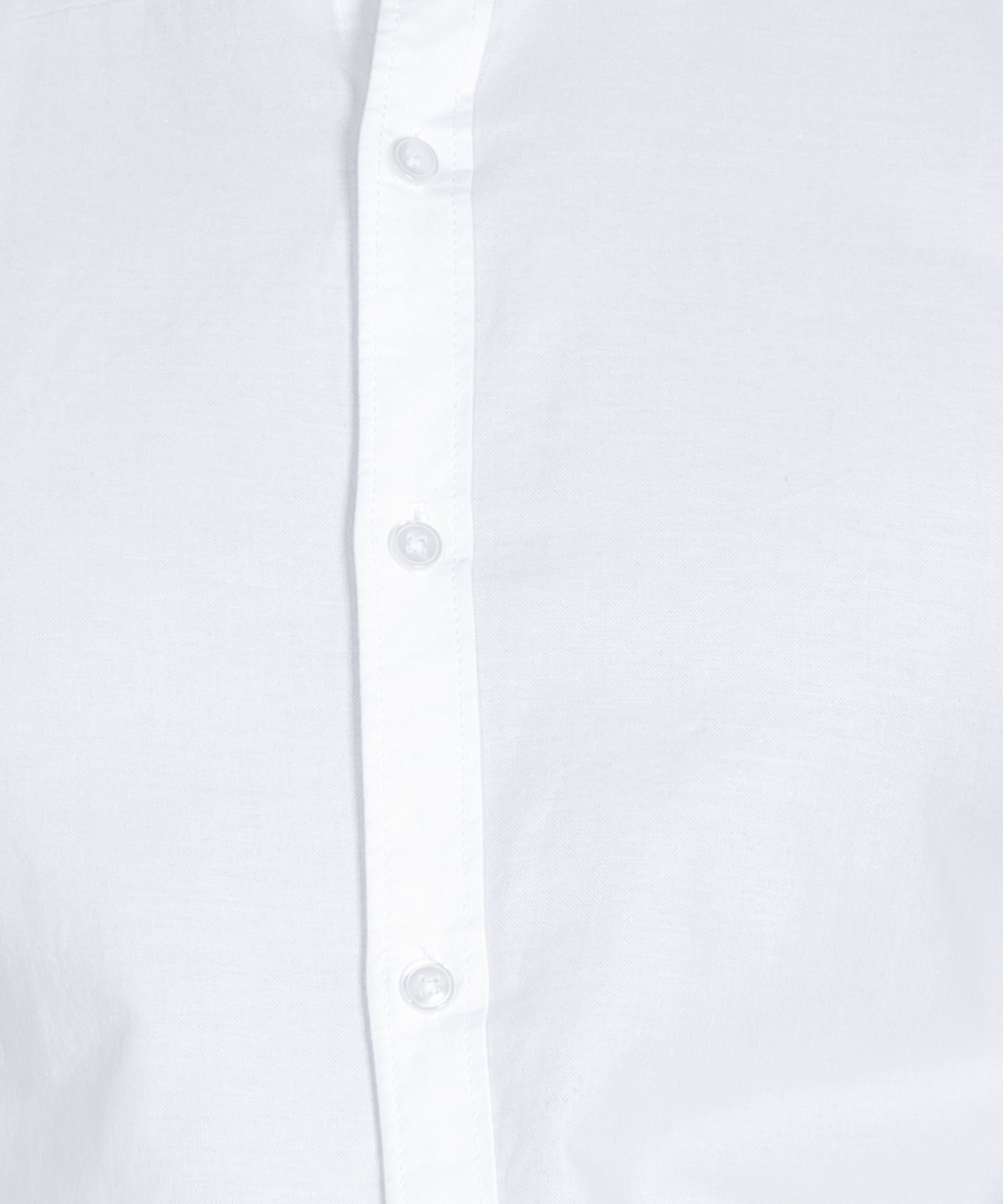5thanfold Men's Formal White Full Sleeve Pure Cotton Mandarin Collar Shirt (No Pocket)